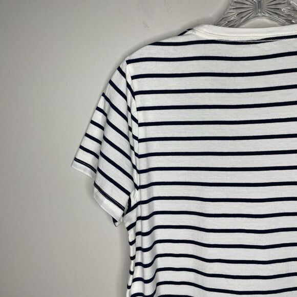 J.CREW Embellished Lobster Tee Women Large Striped NEW Sequin Nautical BY963 - Picture 8 of 14